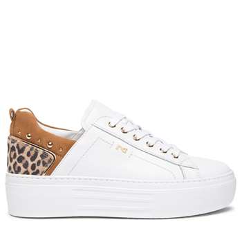 Nero Giardini I308380D Sneakers Donna In Pelle, Colore Brown, Taglia 37 EU - Made In Italy Con Tecnologia DryGo!