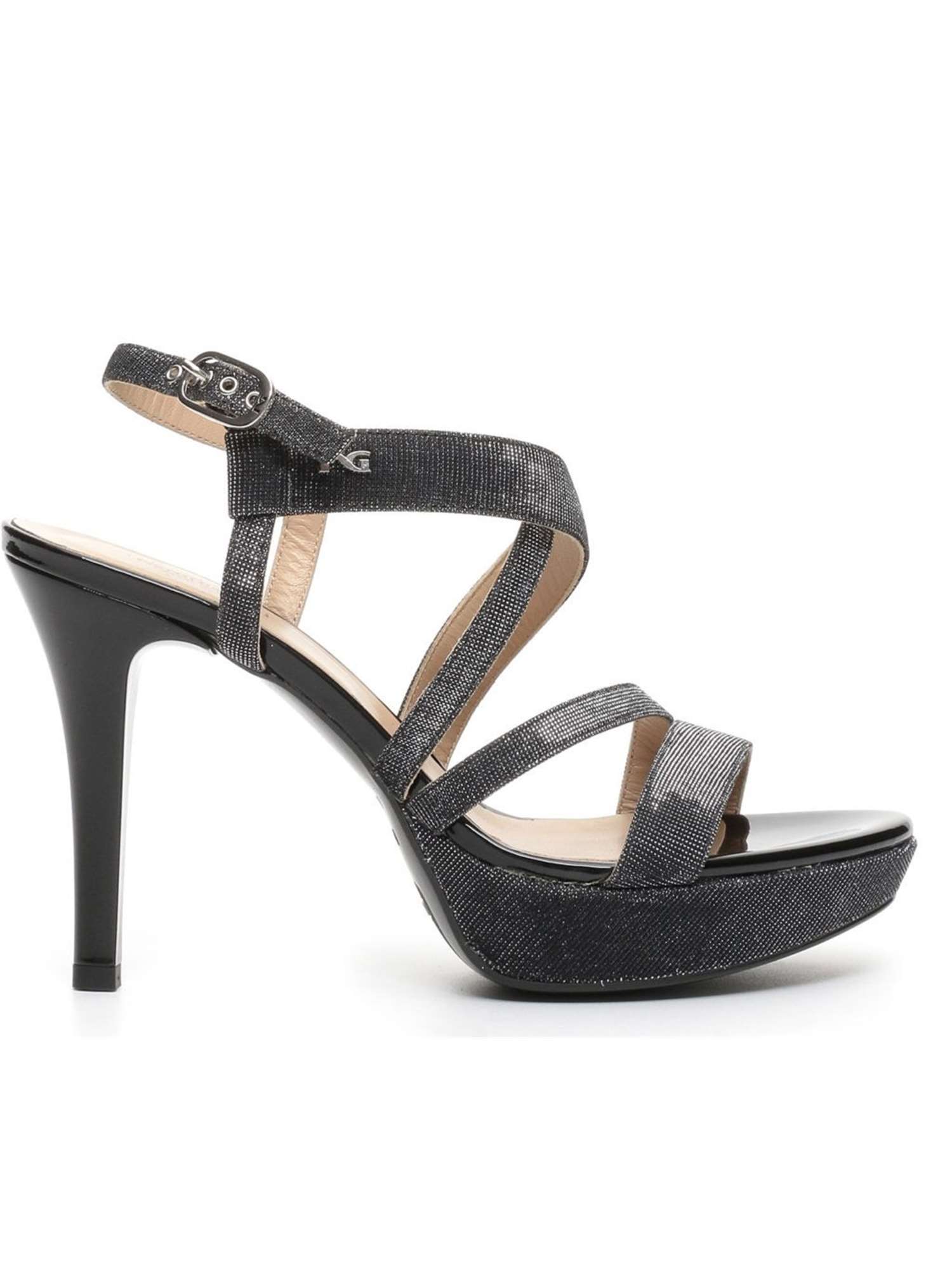 Nero Giardini Donna Sandalo Nero, Sandalo Donna Glitter