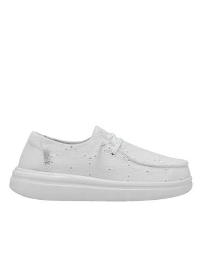 Dude WENDY RISE EYELET W Bianco Scarpe Donna 