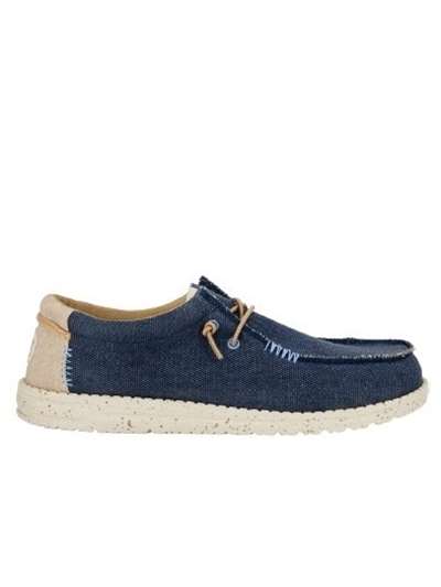 Dude WALLY COASTLINE JUTE Blu Scarpe Uomo 