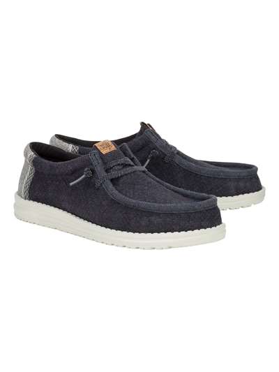 Dude WALLY JUTE Nero Scarpe Uomo 
