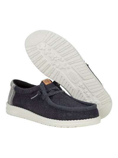 Dude WALLY JUTE Nero Scarpe Uomo 