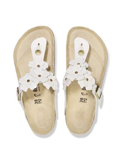 Birkenstock GIZEH FLOWERS Bianco Scarpe Unisex 