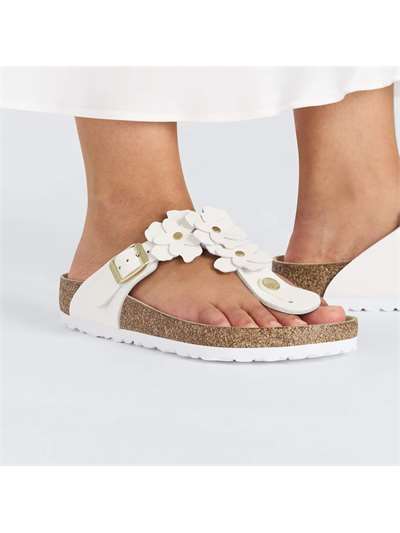 Birkenstock GIZEH FLOWERS Bianco Scarpe Unisex 