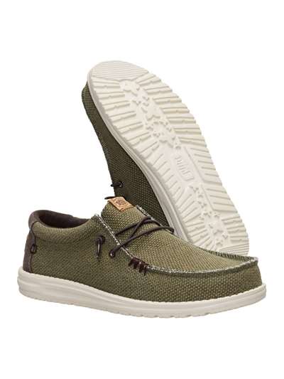 Dude WALLY BRAIDED Oliva Scarpe Uomo 