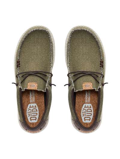 Dude WALLY BRAIDED Oliva Scarpe Uomo 